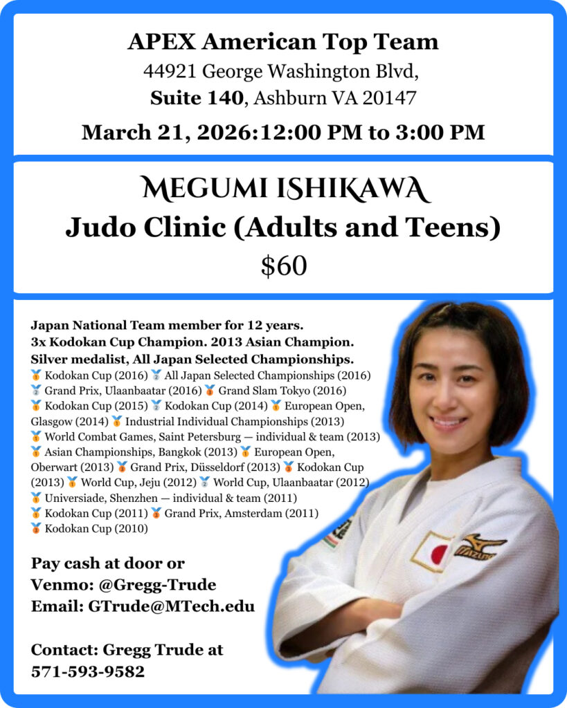 Megumi Ishikawa Practice for Adults, Teens @ APEX American Top Team